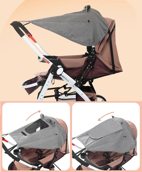 Baby Stroller Rag Shade Blocks UV UVB Sun Rays Cover Car Awning Mosquito Insect Net Mesh RainTent Stroller Protection Accessory